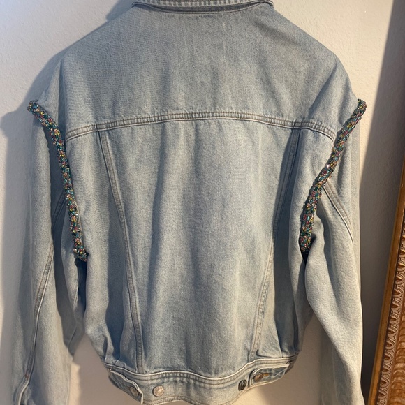 Sandro Paloma Denim Jacket Size 34 - Picture 2 of 2